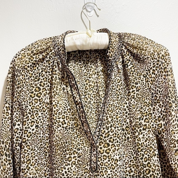 RACHEL RACHEL ROY Sheer Leopard Print Blouse - Picture 3 of 7